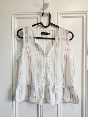 Silver Jeans Women’s Starla White Blouse Tunic Size Medium